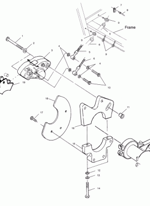 REAR CALIPER MOUNTING - A01AA32AA (4963816381B012)