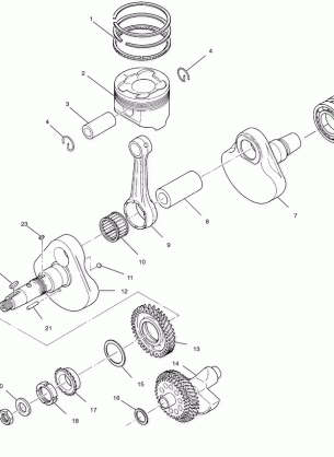 CRANKSHAFT and PISTON - A01CH50EB (4964466446D005)