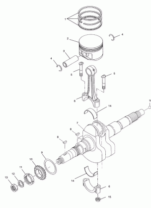 CRANKSHAFT and PISTON - A01CK32AA (4964086408C007)