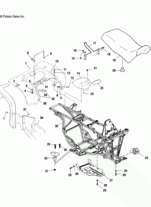 REAR CAB and SEAT - A01CK32AA (4964086408A003)