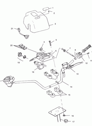 HANDLEBAR and HEADLIGHT POD - A01CK32AA (4964086408B009)