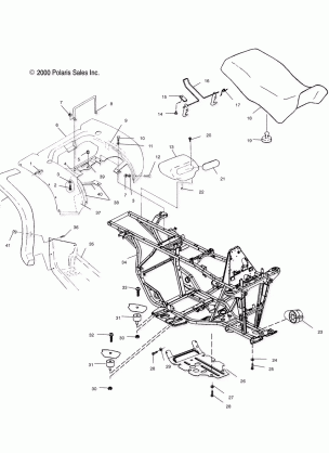 REAR CAB and SEAT - A01CK42AA (4964136413A003)