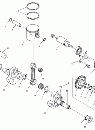 PISTON and CRANKSHAFT - A01BA38CA (4968366836C010)