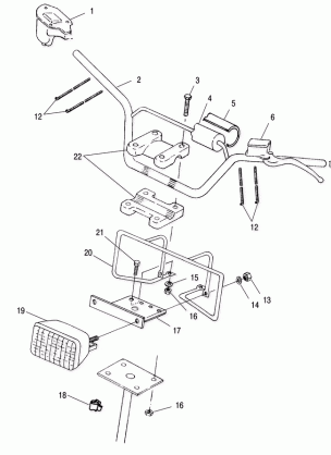 HANDLEBAR / HEADLIGHT - A01BA50AA (4963716371B005)