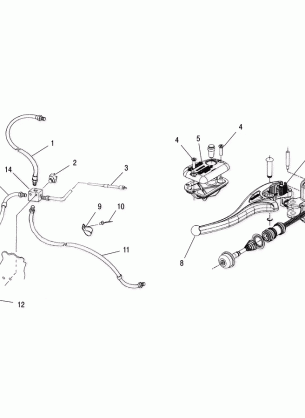 CONTROLS - MASTER CYLINDER / BRAKE LINE - A01BA50AB (4963716371B010)