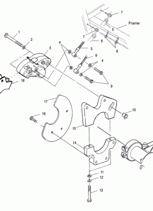 REAR CALIPER MOUNTING - A01BA50AA (4963716371B014)