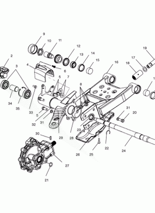 SWING ARM / REAR GEARCASE MOUNTING - A00CB32AA (4949354935C010)