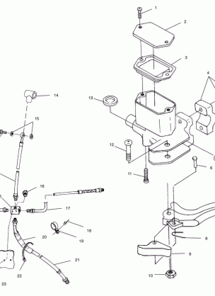 CONTROLS - MASTER CYLINDER / BRAKE LINE - A00CD32AA (4949404940B010)