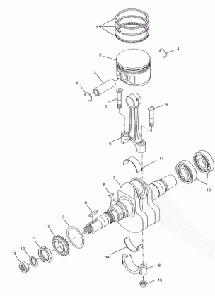 CRANKSHAFT and PISTON - A00CD32FB (4949404940D005)