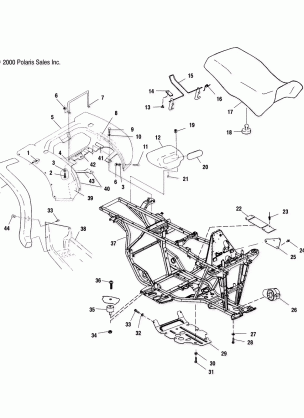 REAR CAB and SEAT - A00CD32AA (4949404940A005)