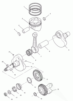 CRANKSHAFT and PISTON - A00CD50FB (4954885488D009)