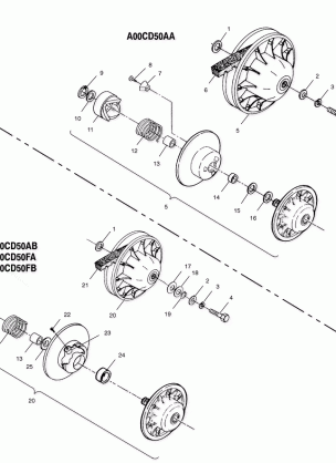 DRIVEN CLUTCH - A00CD50AA (4954885488C003)