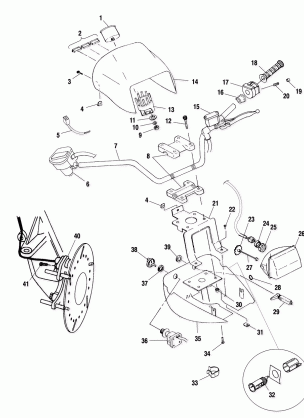 HANDLEBAR and HEADLIGHT POD - A00CH33AC (4959905990B013)