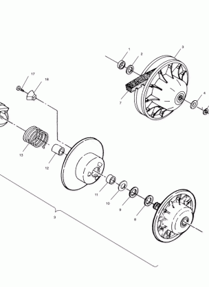 DRIVEN CLUTCH - A00CH33AC (4959905990C005)