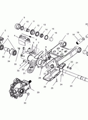 SWING ARM / REAR GEARCASE MOUNTING - A00CK32AA (4954895489C006)