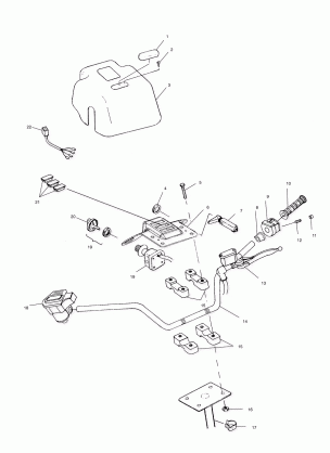 HANDLEBAR and HEADLIGHT POD - A00CK32AA (4954895489B011)