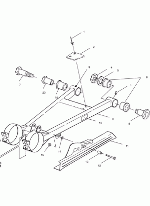 SWING ARM / SHOCK MOUNTING - A00BA25CA (4954825482B012)