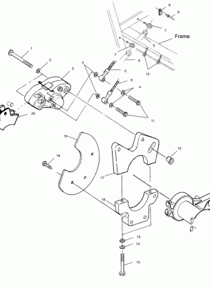 REAR CALIPER MOUNTING - A00BA38CA (4954835483B012)