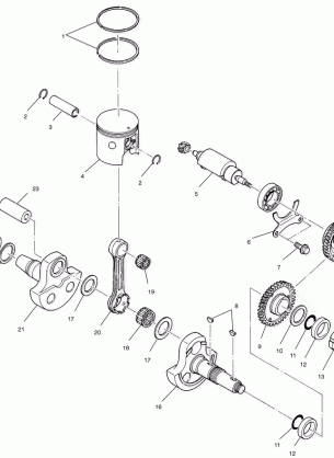 PISTON and CRANKSHAFT - A00BG38CA (4954845484D004)