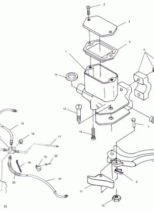 CONTROLS - MASTER CYLINDER / BRAKE LINE - A00BG50AA (4954855485B013)