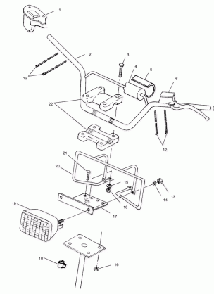 HANDLEBAR / HEADLIGHT - A00BG50AA (4954855485B010)