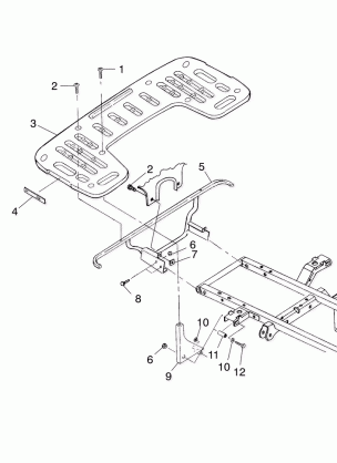 REAR RACK MOUNTING - A00CB32AA (4949354935A008)