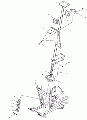 STEERING POST - A00CB32AA (4949354935B010)