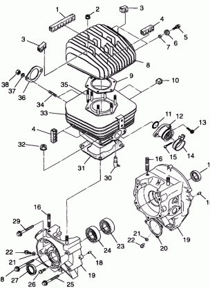CRANKCASE and CYLINDER - A99AA25CA (4949594959c007)