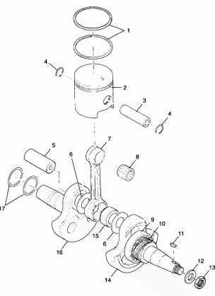 CRANKSHAFT and PISTON - A99AA25CA (4949594959c008)