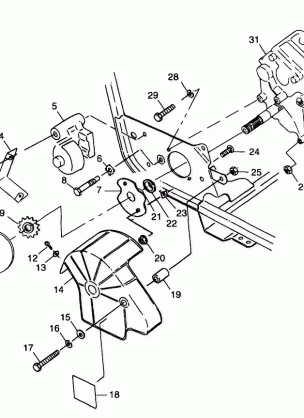 GEARCASE / BRAKE MOUNTING - A99AA25CA (4949594959b013)