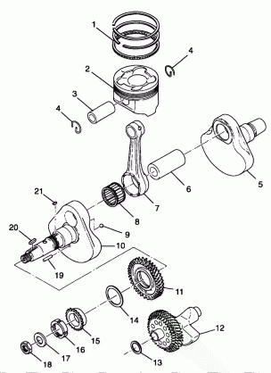 CRANKSHAFT and PISTON - A99CD50AA (4949254925D006)