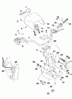 HANDLEBAR and HEADLIGHT POD - A99CD50AA (4949254925B011)