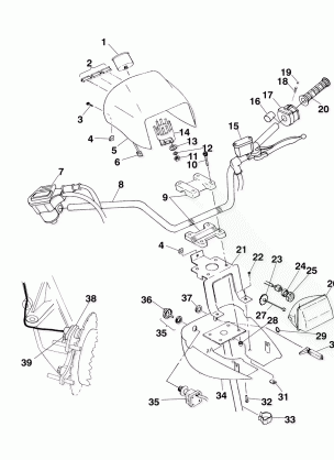 HANDLEBAR and HEADLIGHT POD - A99CG38CA (4949634963B011)