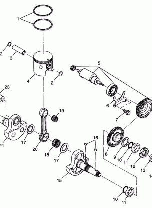 PISTON and CRANKSHAFT - A99CG38CA (4949634963C014)