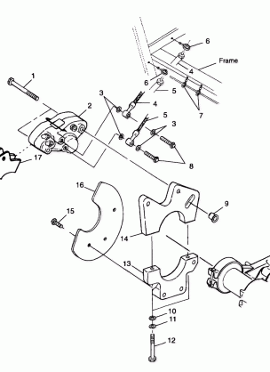 REAR CALIPER MOUNTING - A99CG38CA (4949634963C002)