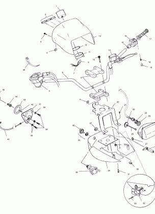 HANDLEBAR and HEADLIGHT POD - A99CH45IA (4949154915B011)