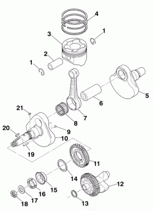 CRANKSHAFT and PISTON - A99CH45CA (4949154915D009)