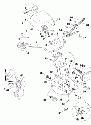 HANDLEBAR and HEADLIGHT POD - A99CH50EB (4949114911b013)