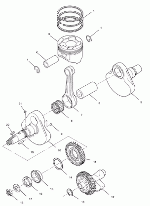 CRANKSHAFT and PISTON - A99CH50EB (4949114911d009)