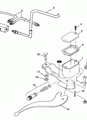 CONTROLS - RH MASTER CYLINDER / BRAKE LINE - A99AE50DA (4949204920b014)