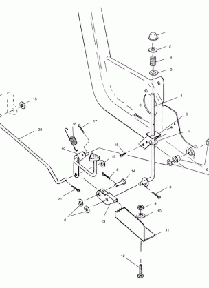 FOOT PEDAL and PARKING BRAKE - A99AE50DA (4949204920c012)