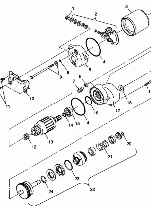 STARTING MOTOR - A99BA25CA (4949574957c011)