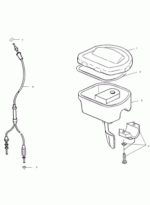 CONTROLS - THROTTLE ASM. / CABLE - A99BA38CA (4949534953b008)