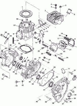 CRANKCASE and CYLINDER - A99BA38CA (4949534953c011)