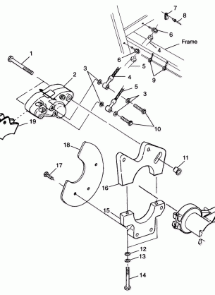 REAR CALIPER MOUNTING - A99BA38CA (4949534953b013)