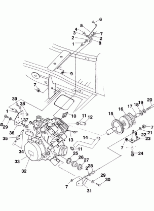 ENGINE MOUNTING - A99BA38CA (4949534953a009)