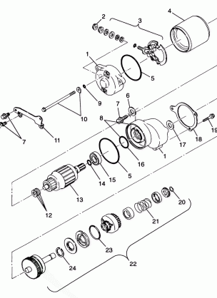 STARTING MOTOR - A99BA38CA (4949534953d003)