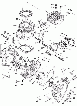 CRANKCASE and CYLINDER - A99BG38CA (4949664966d001)