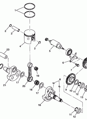 PISTON and CRANKSHAFT - A99BG38CA (4949664966d003)