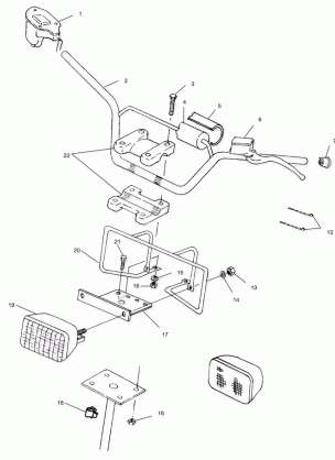 HANDLEBAR / HEADLIGHT - A99BG38CB (4952505250b009)